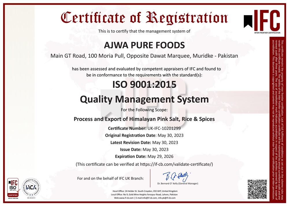 Quality Management System (QMS) — Ameer e Sultan Agro Food (Pvt) Ltd
